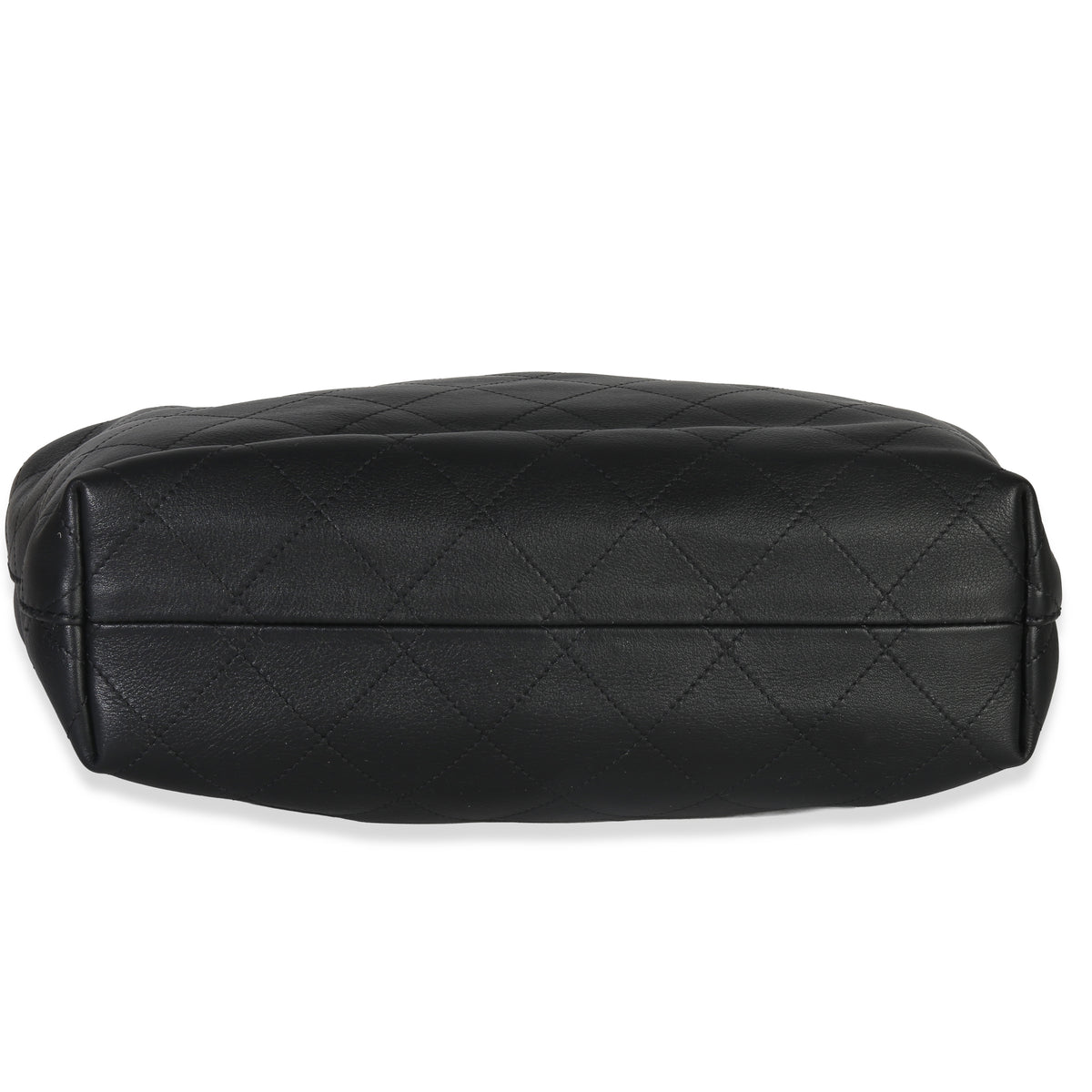 Chanel 26C Black Quilted Calfskin Large Hobo Handbag stamp