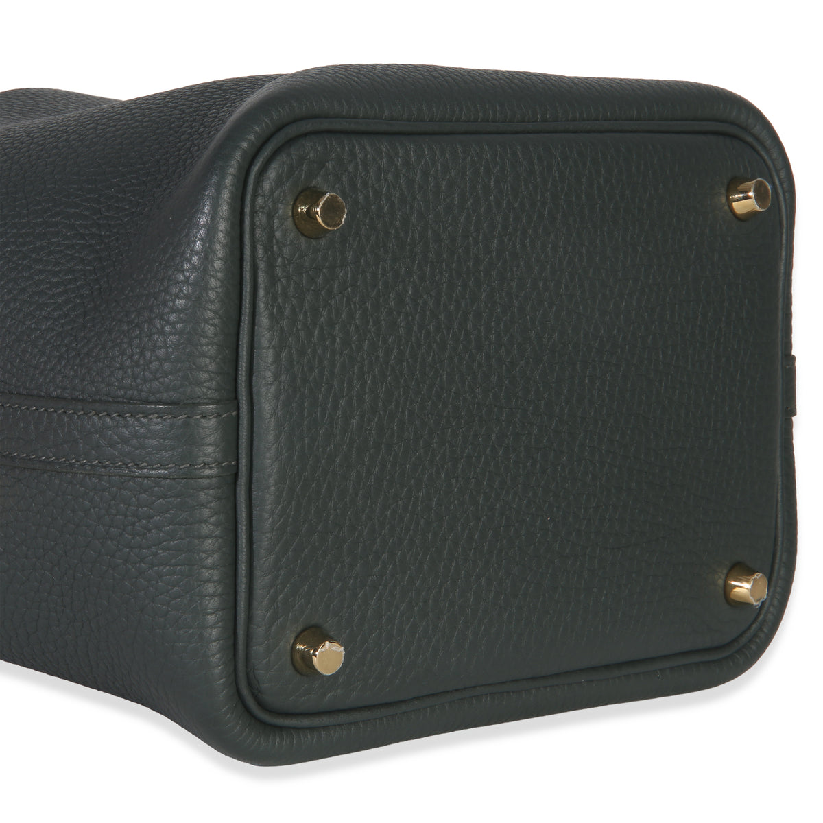 Hermès Vert Fonce Clemence Picotin Lock 18 GHW Handbag clasp