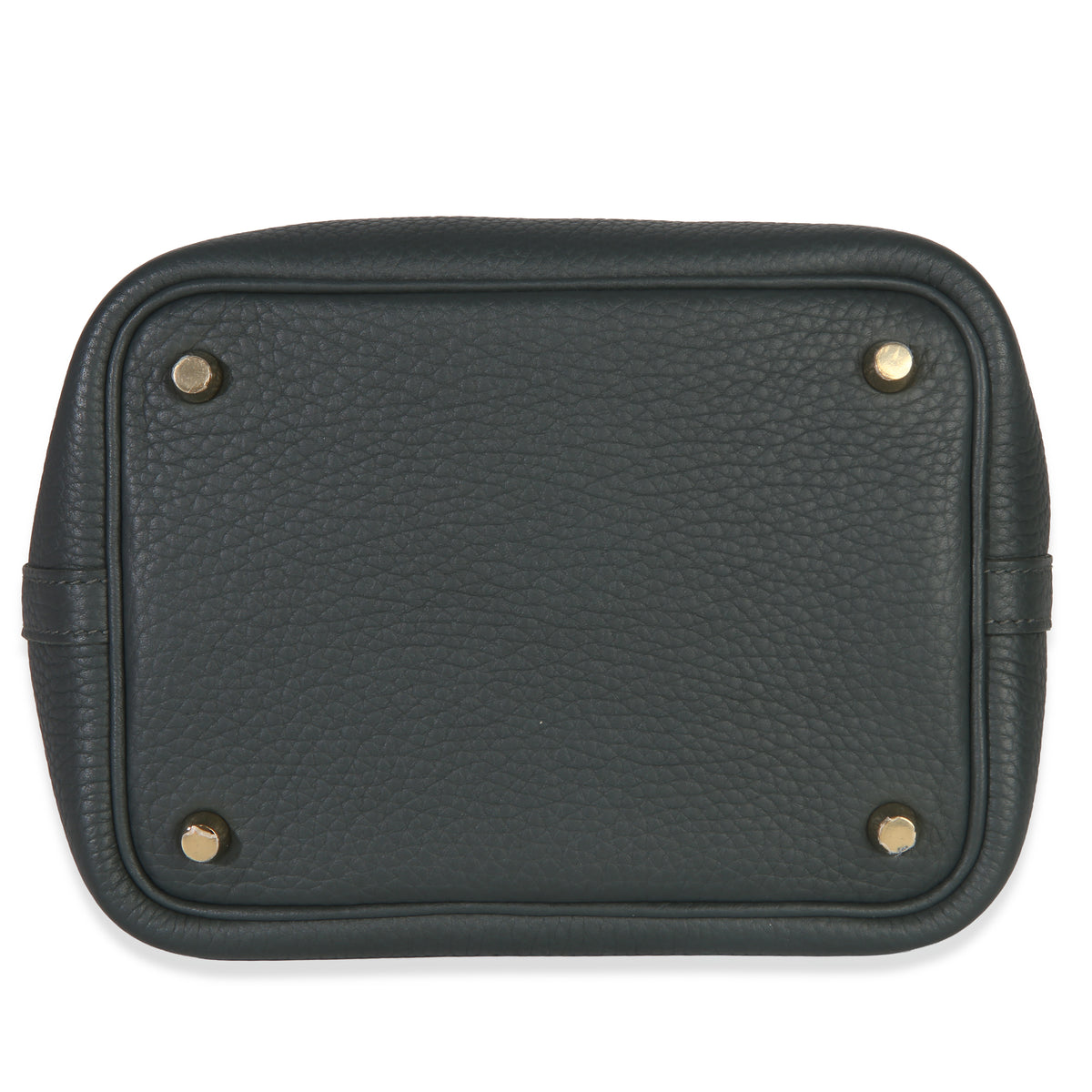 Hermès Vert Fonce Clemence Picotin Lock 18 PM GHW Handbag stamp