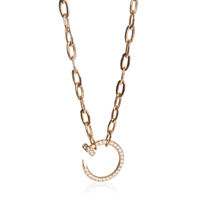 Cartier Rose Gold Diamond Juste Un Clou Necklace fv