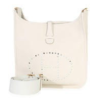 Hermès Craie Clemence Evelyne III PM 29 GHW Handbag fv