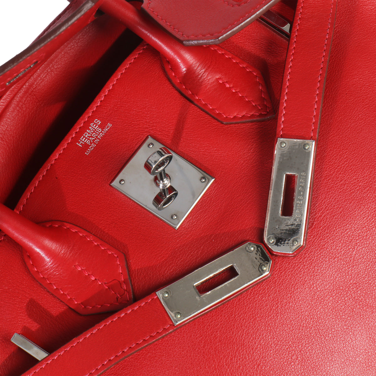 Hermès Rouge Casaque Swift Birkin 30 PHW Handbag ad1