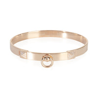Hermès Rose Gold Diamond Collier de Chien Bracelet fv