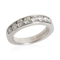 Tiffany & Co. Platinum Diamond Channel Set Band bv