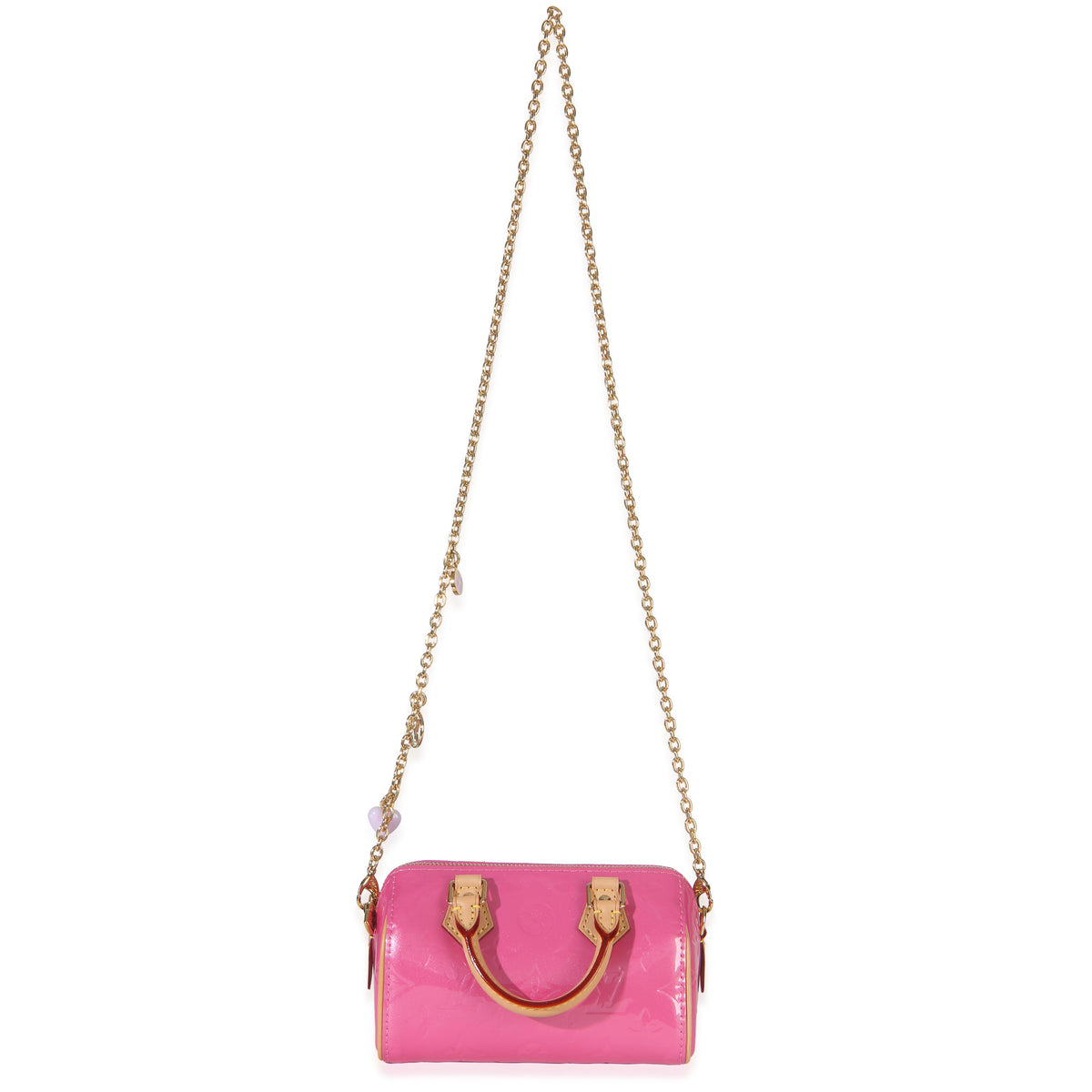 Louis Vuitton Louis Vuittion Valentine Pink Monogram Vernis Nano Speedy Bandouliere NM Handbag ad1