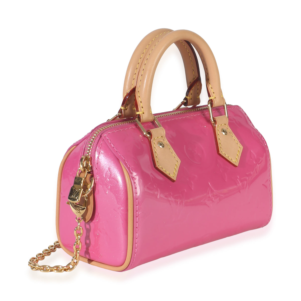 Louis Vuitton Louis Vuittion Valentine Pink Monogram Vernis Nano Speedy Bandouliere NM Handbag pv