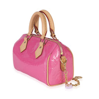 Louis Vuitton Louis Vuittion Valentine Pink Monogram Vernis Nano Speedy Bandouliere NM Handbag sv
