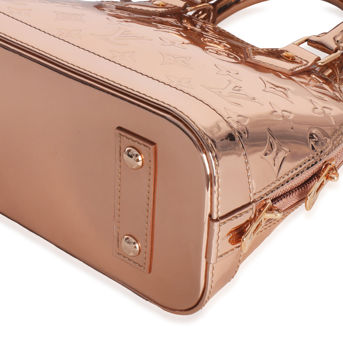 Louis Vuitton Copper Monogram Miroir Alma BB Handbag stamp