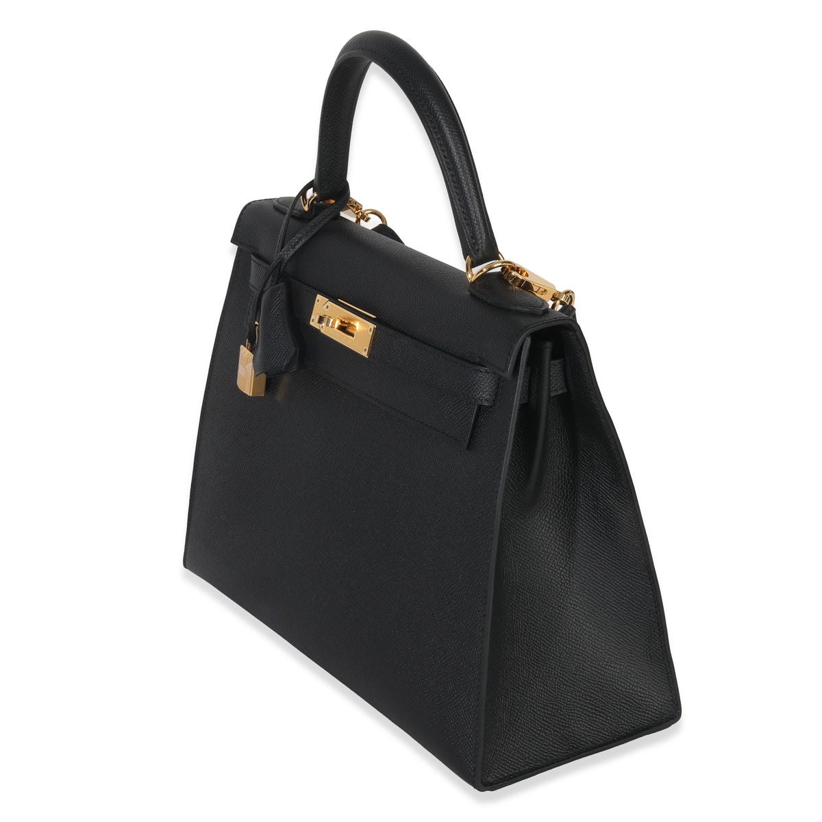 Hermès Black Epsom Kelly Sellier 28 GHW Handbag sv