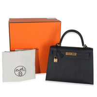 Hermès Black Epsom Sellier Kelly 28 GHW Handbag ad1