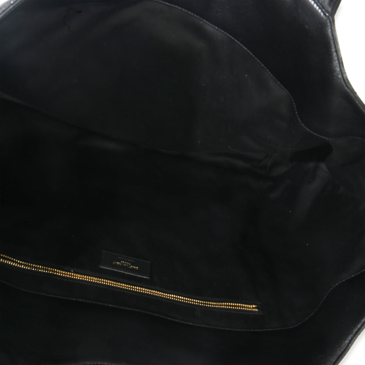 Saint Laurent Black Quilted Lambskin Maxi Icare Shopping Tote Handbag ad1