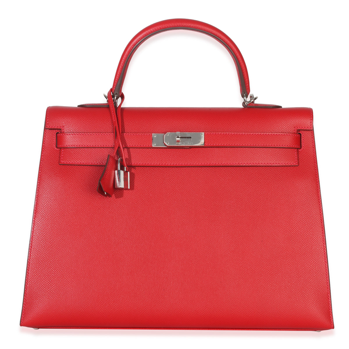 Hermès Rouge Casaque Epsom Sellier Kelly 35 PHW Handbag fv