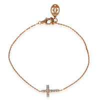 Cartier Rose Gold Diamond Symbols Cross Bracelet fv