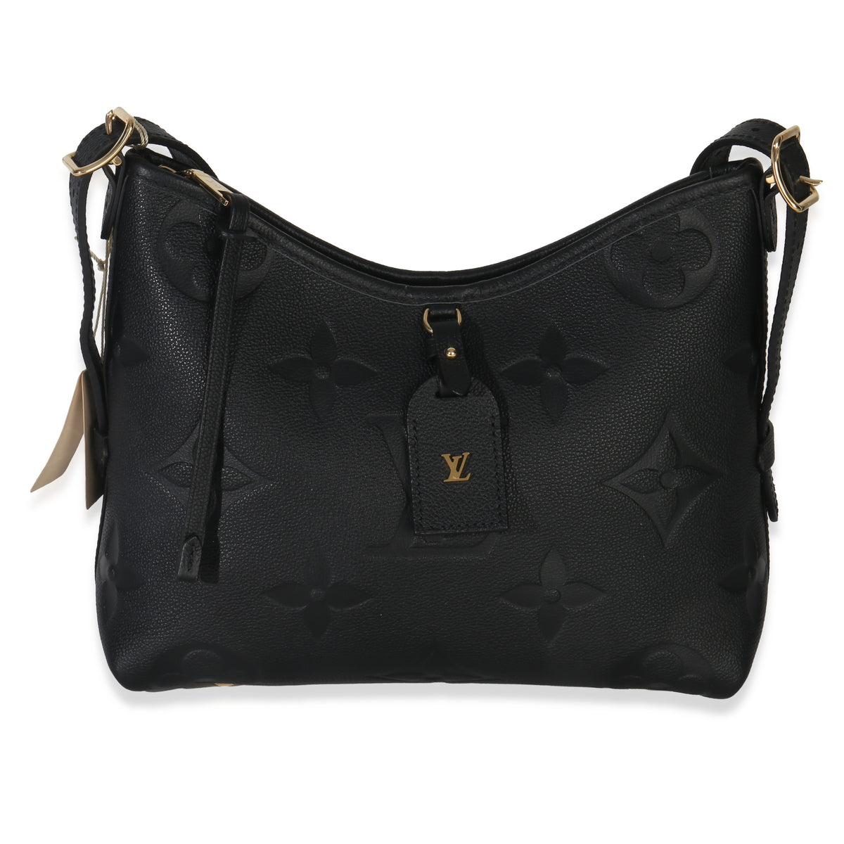 Louis Vuitton Black Giant Monogram Empreinte Carryall PM Handbag sv