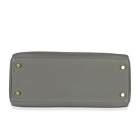 Hermès Gris Meyer Clemence Kelly 28 GHW Handbag box