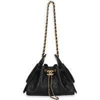 Chanel 26P Black Quilted Caviar Mini  25 Hobo Handbag Handbag ad1
