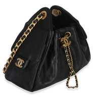 Chanel 26P Black Quilted Caviar Mini  25 Hobo Handbag Handbag bv