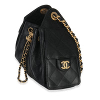 Chanel 26P Black Quilted Caviar Mini  25 Hobo Handbag Handbag sv