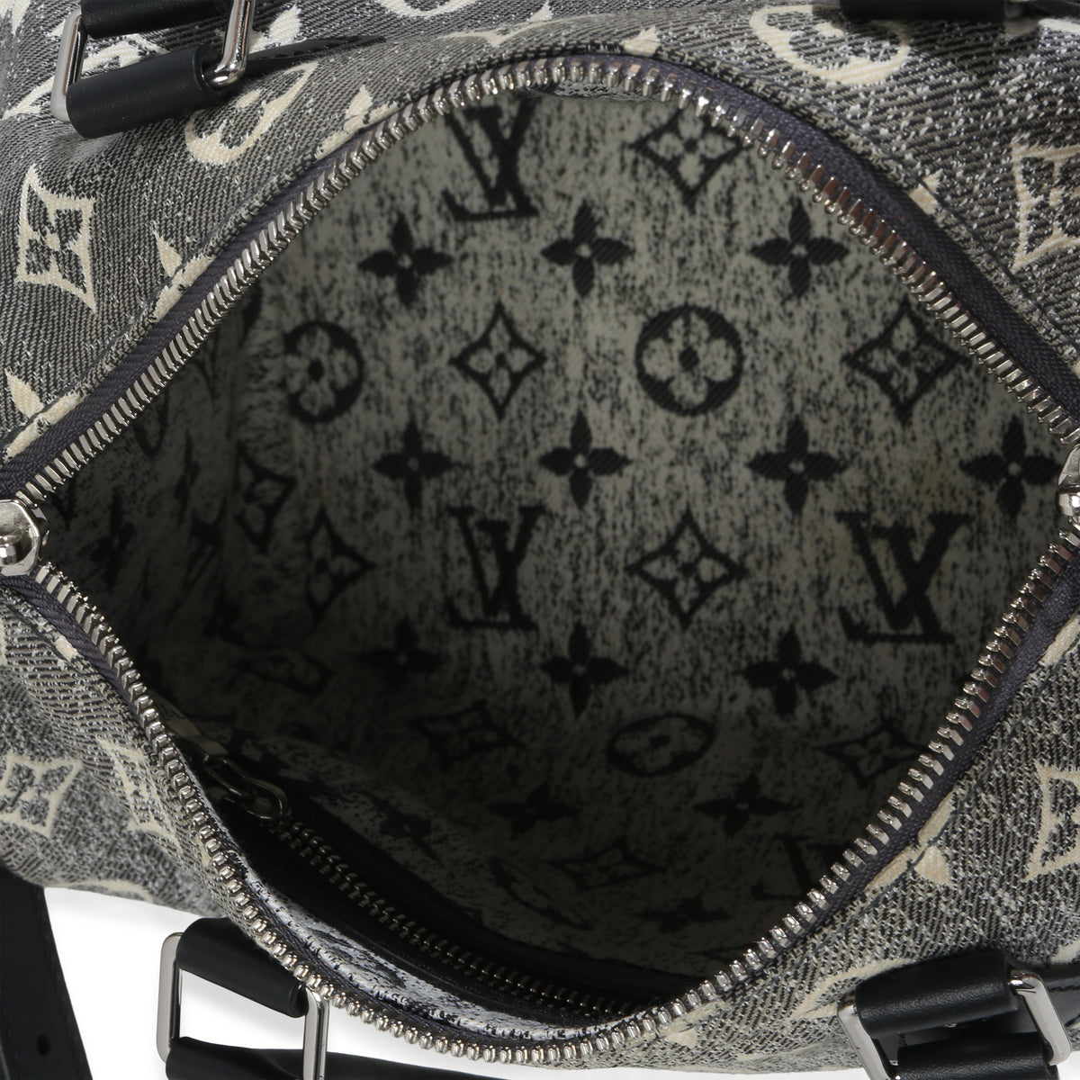Louis Vuitton Black Monogram Denim Jacquard Speedy Bandouliere 25 Handbag ad1