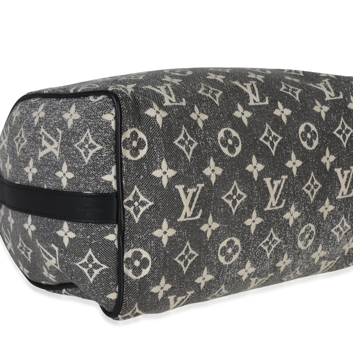 Louis Vuitton Black Monogram Denim Jacquard Speedy Bandouliere 25 Handbag clasp