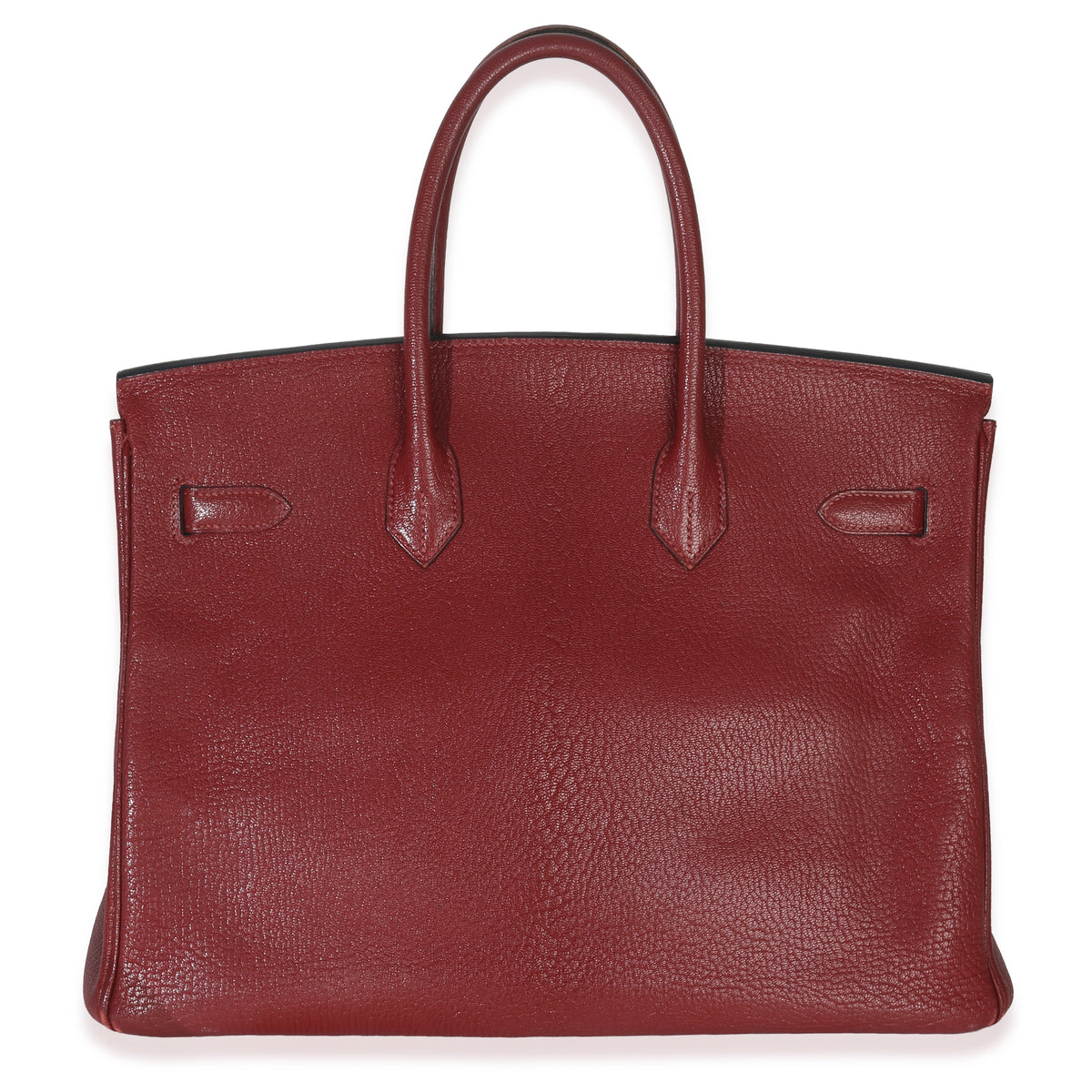 Hermès Rouge Grenat Chevre de Coromandel Birkin 35 PHW Handbag bv