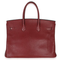 Hermès Rouge Grenat Chevre de Coromandel Birkin 35 GHW Handbag bv