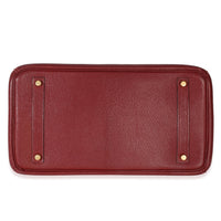 Hermès Rouge Grenat Chevre de Coromandel Birkin 35 GHW Handbag stamp