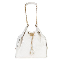 Chanel White Quilted Caviar Large  25 Hobo Handbag Handbag av