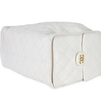 Chanel White Quilted Caviar Large  25 Hobo Handbag Handbag box