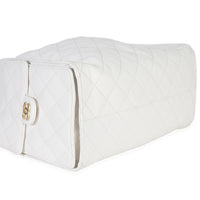 Chanel White Quilted Caviar Large  25 Hobo Handbag Handbag clasp