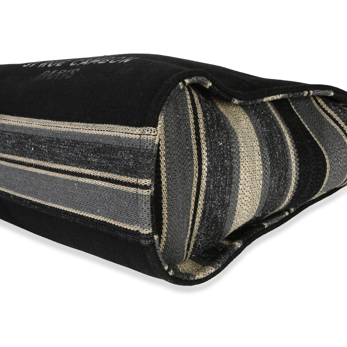 Chanel Blue Canvas Striped Small Deauville Shopping Tote Handbag box