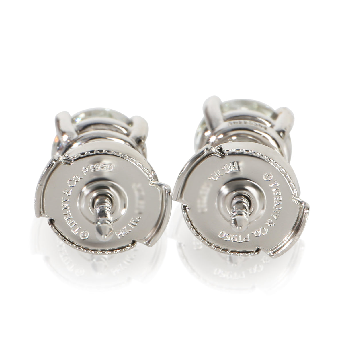 Tiffany & Co. Platinum Diamond Stud Earrings pv
