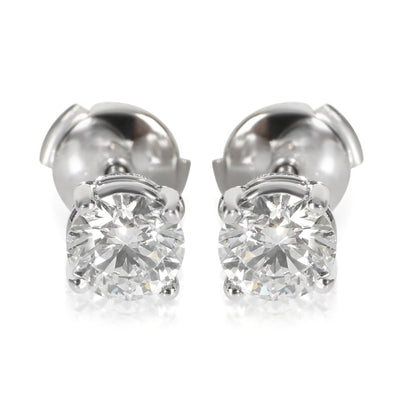 Tiffany & Co. Platinum Diamond Stud Earrings fv