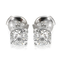 Tiffany & Co. Platinum Diamond Stud Earrings fv