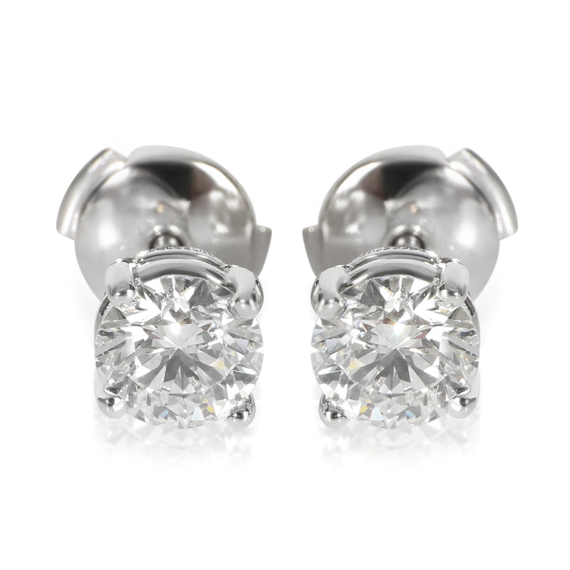 Tiffany & Co. Platinum Diamond Stud Earrings fv