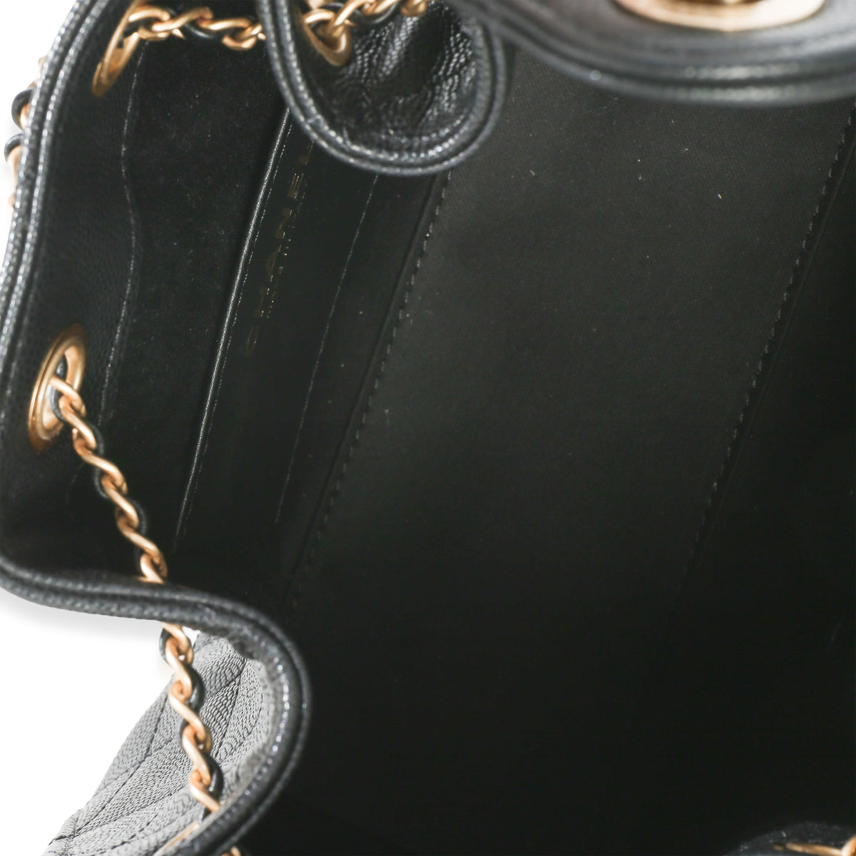 Chanel 26P Black Quilted Caviar Mini  25 Hobo Handbag Handbag ad1