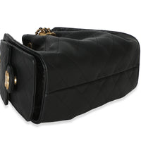 Chanel 26P Black Quilted Caviar Mini  25 Hobo Handbag Handbag clasp