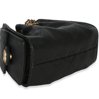 Chanel 26P Black Quilted Caviar Mini  25 Hobo Handbag Handbag clasp