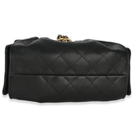 Chanel 26P Black Quilted Caviar Mini  25 Hobo Handbag Handbag stamp
