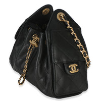 Chanel 26P Black Quilted Caviar Mini  25 Hobo Handbag Handbag sv