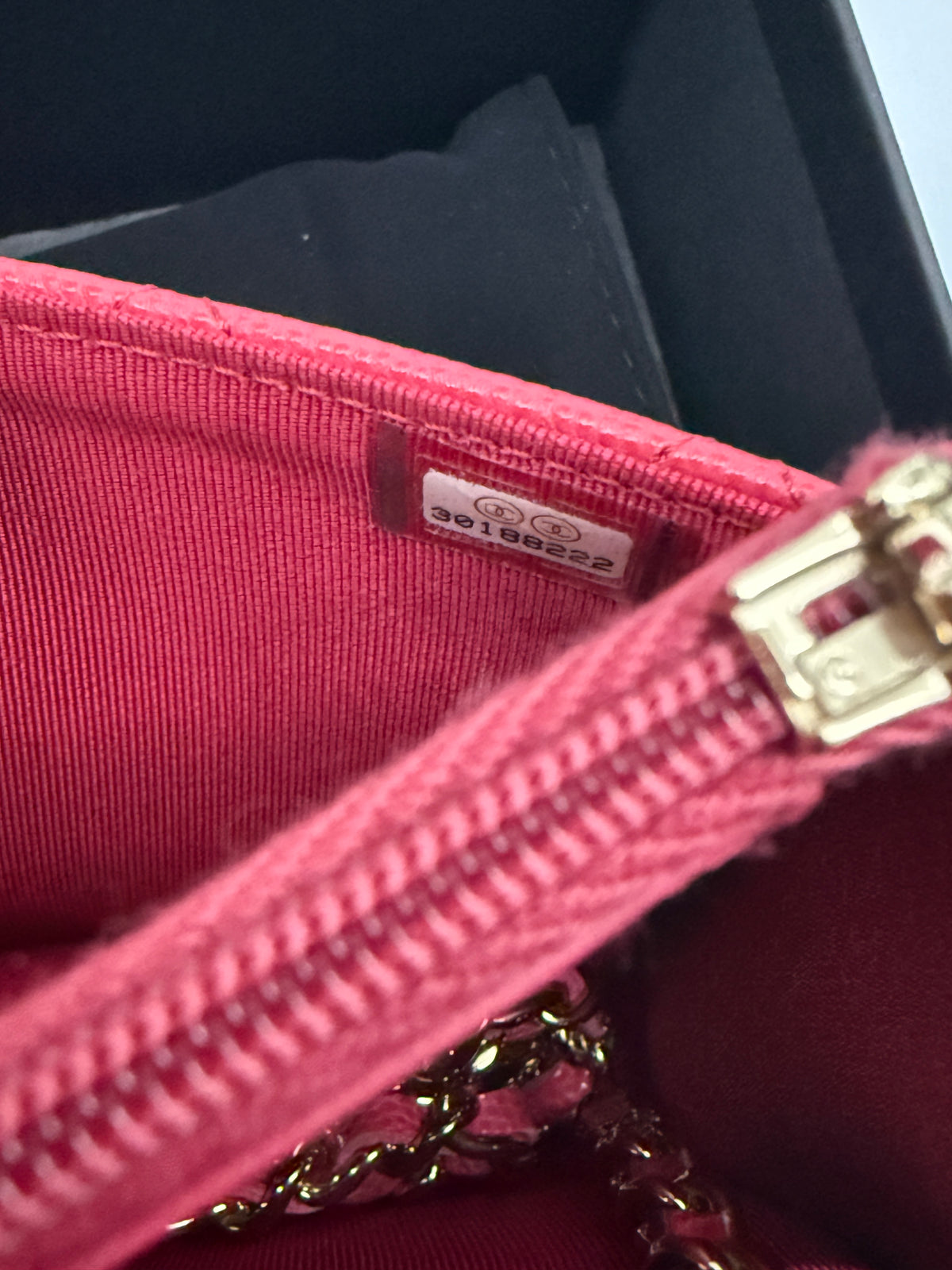 Chanel Dark Pink Quilted Caviar Wallet On Chain Handbag ad4