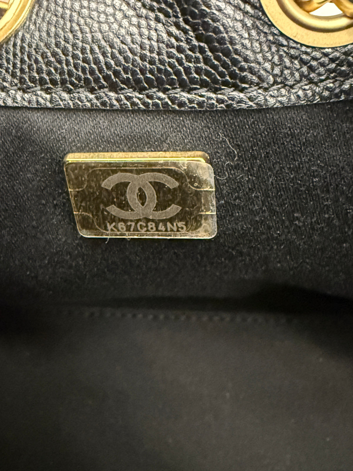 Chanel 26P Black Quilted Caviar Mini  25 Hobo Handbag Handbag ad4