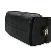 Chanel 26P Black Quilted Caviar Mini  25 Hobo Handbag Handbag box