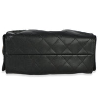 Chanel 26P Black Quilted Caviar Mini  25 Hobo Handbag Handbag stamp