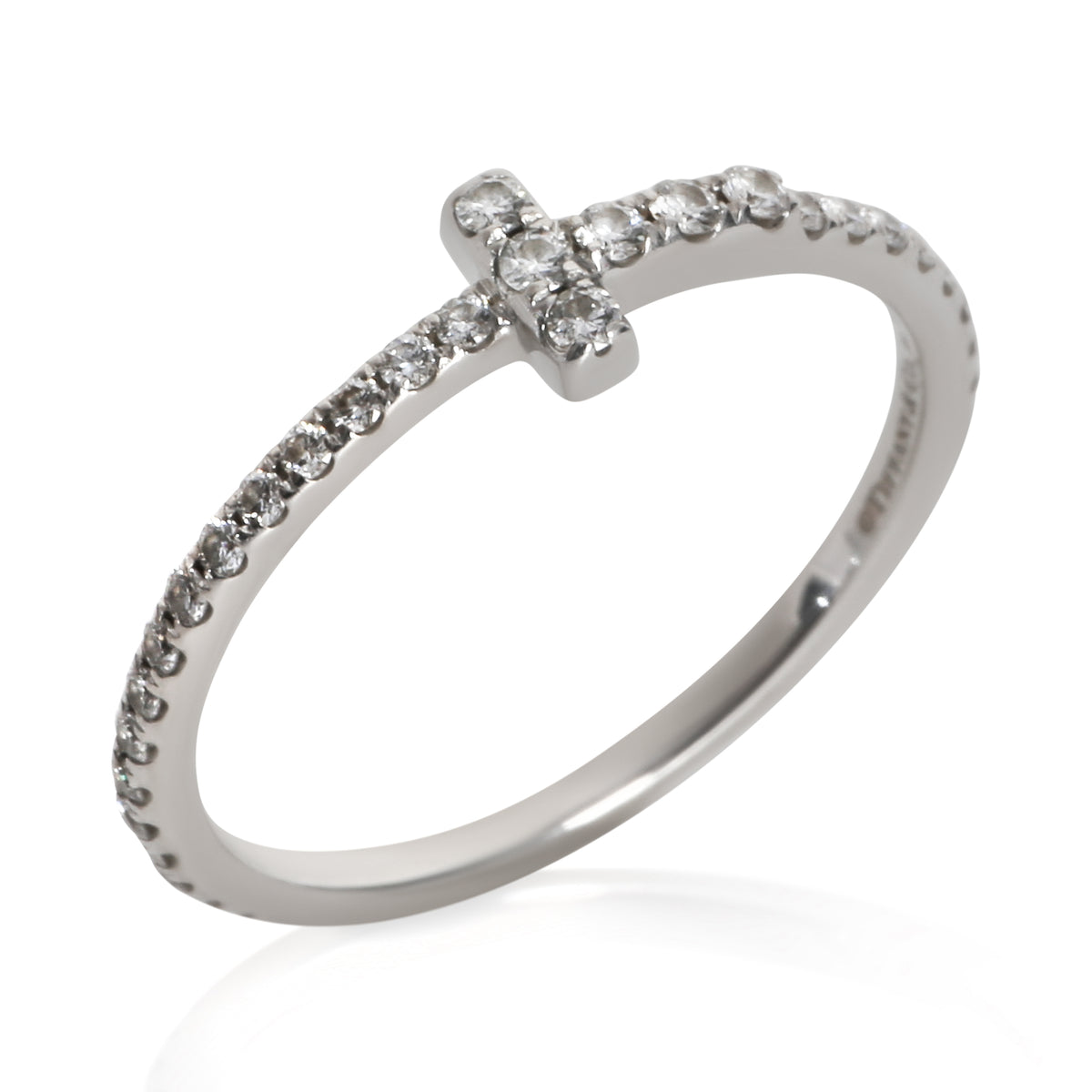 Tiffany & Co. White Gold Diamond Tiffany T Wire Ring bv
