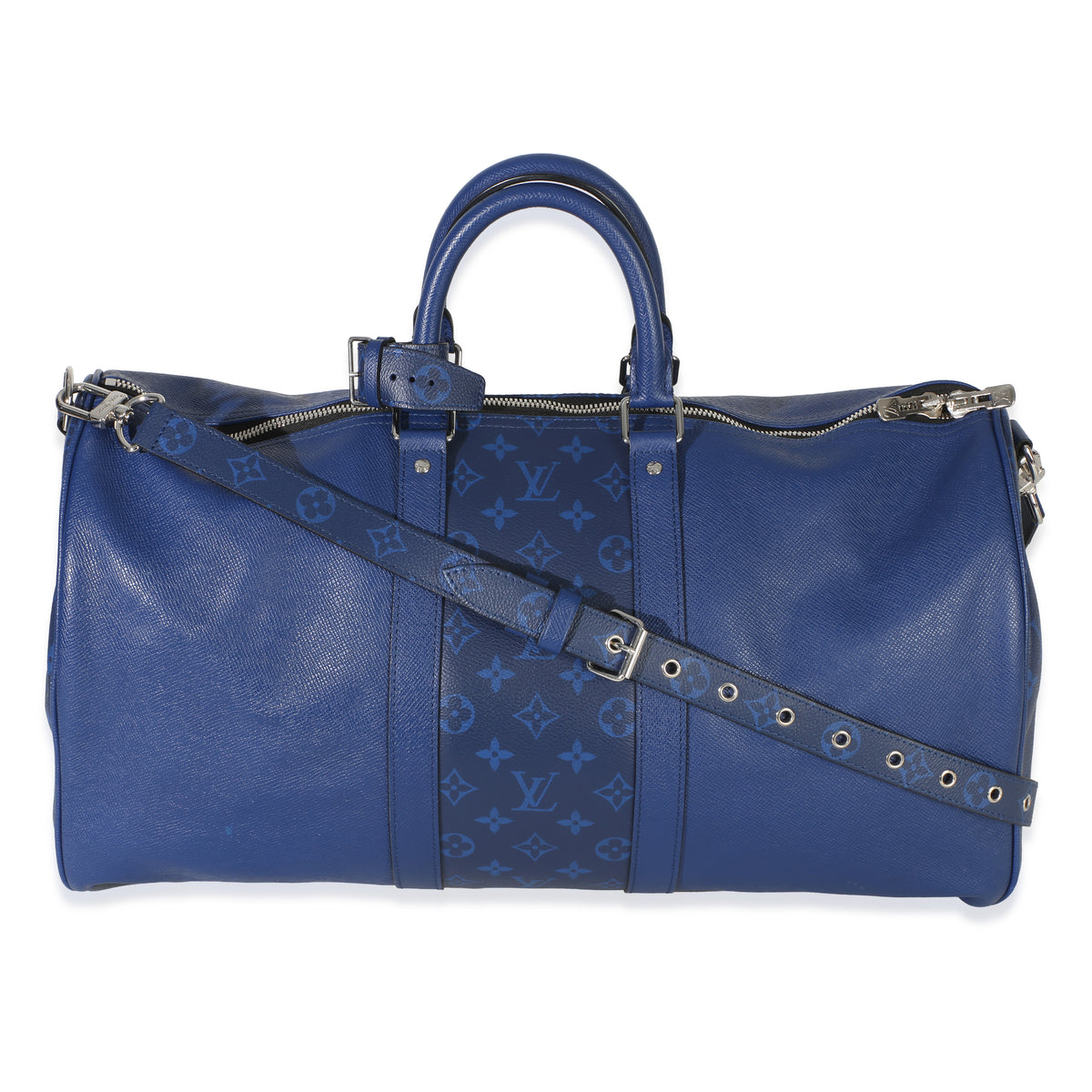 Louis Vuitton Blue Monogram Eclipse Taiga Keepall Bandouliere 45 Handbag bv