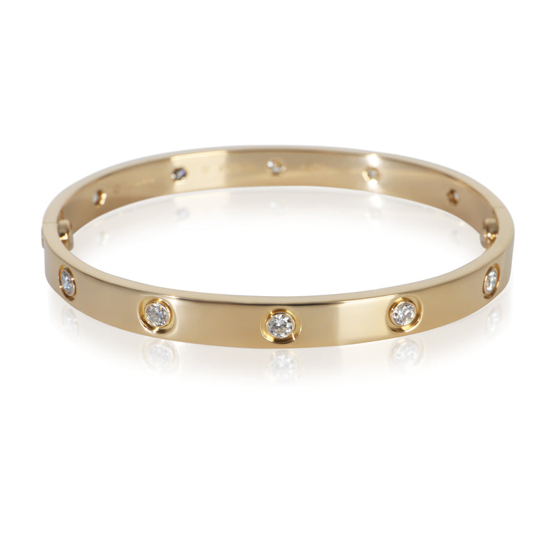 Cartier Yellow Gold Diamond Love Bracelet fv