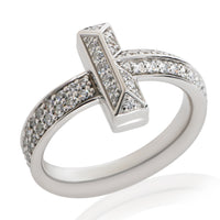 Tiffany & Co. White Gold Diamond Tiffany T T1 Ring bv