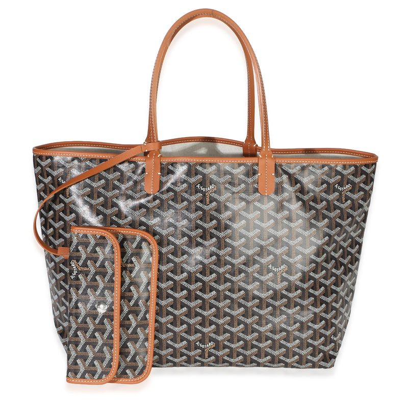 Goyard Black Brown ine Canvas Saint Louis PM Handbag fv