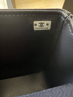 Chanel Navy Grained Shiny Calfskin Preppy Flap Bag Handbag ad3